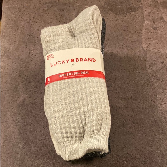 Lucky Brand Super Soft Boot Socks - Gray - Picture 1 of 3